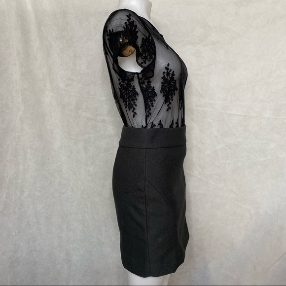 Banana Republic Grey Pencil Mini Business Skirt - Picture 7 of 8